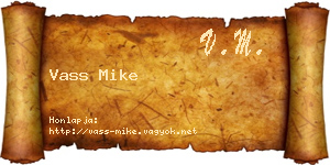 Vass Mike névjegykártya