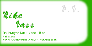 mike vass business card